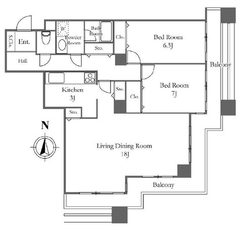 リバーシティ21イーストタワーズ10号棟の物件間取画像